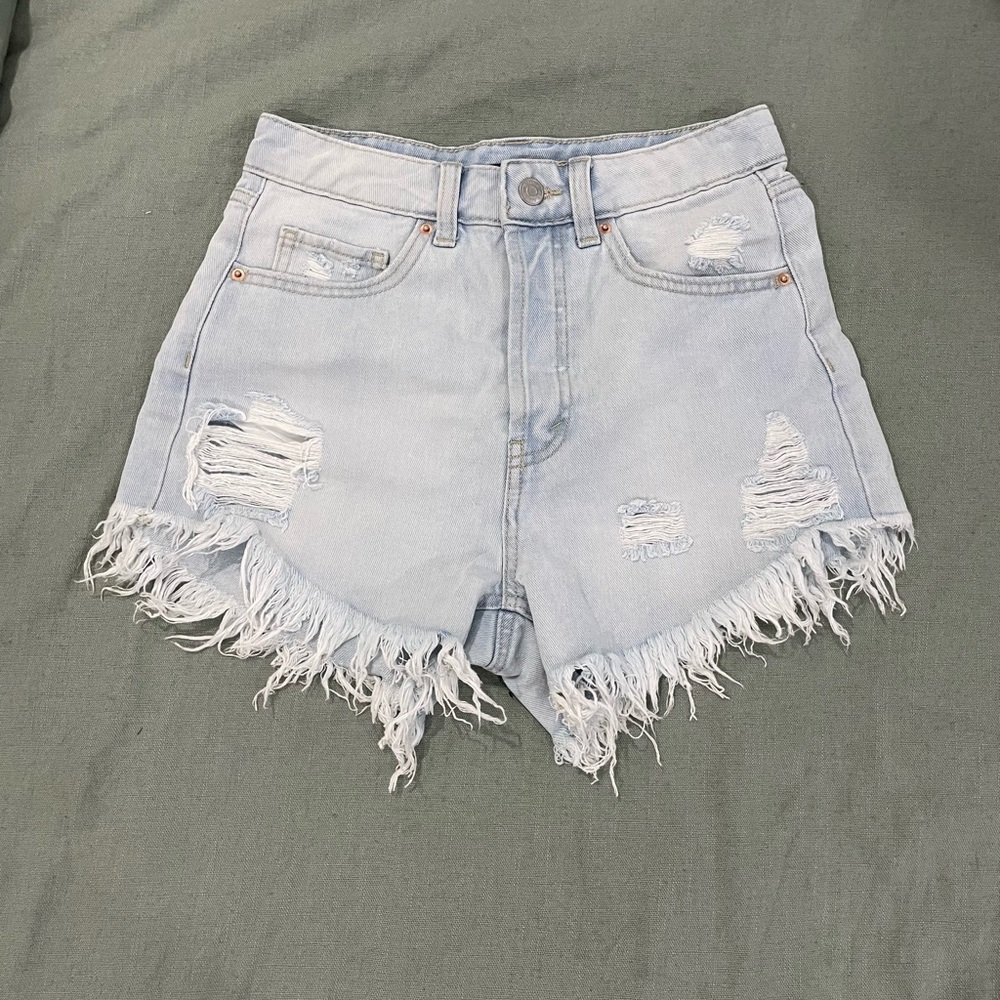 High rise jean shorts